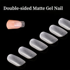 Short Square Nail Tips 480PCS Full Matte Soft Gel Full Cover False Nails