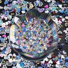 100 pcs 3D Resin Nail Charms Rose Flower Rabbit Animal Shaped Rhinestones Pearls