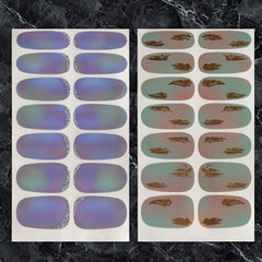 16 Sheets Marble Nail Polish Strips Self Adhesive Gel Nail Decals