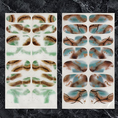 16 Sheets Marble Nail Polish Strips Self Adhesive Gel Nail Decals