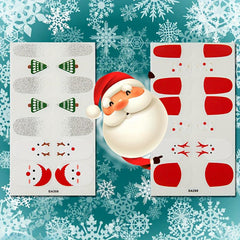 Christmas Nail Polish Stickers w/ Nail Files - Snowflake Design - Xmas Parties