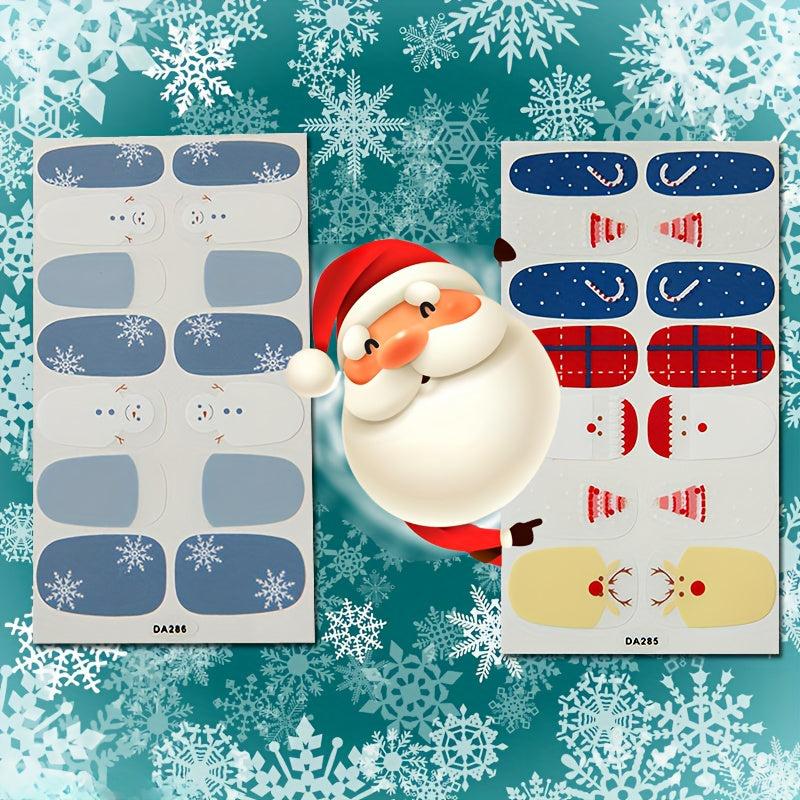Christmas Nail Polish Stickers w/ Nail Files - Snowflake Design - Xmas Parties