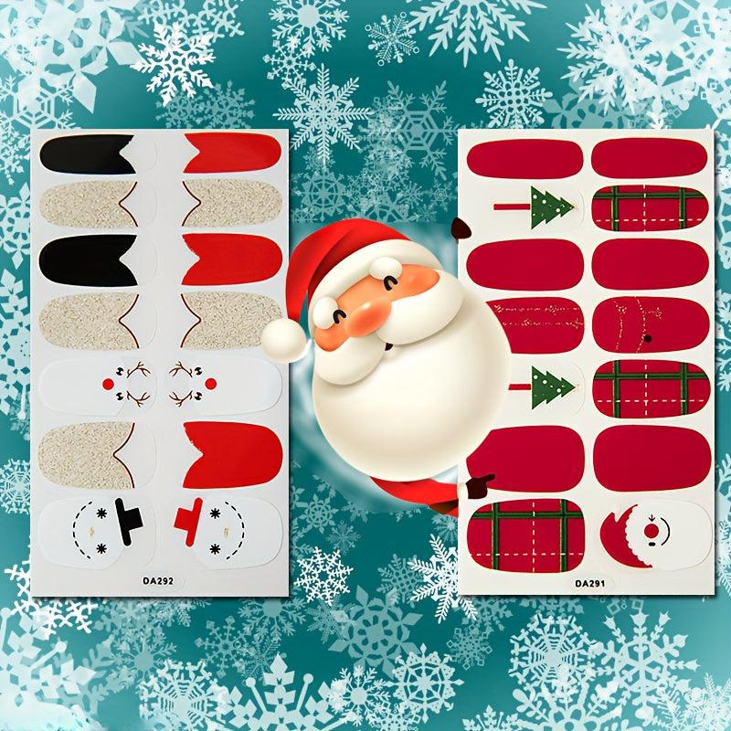 Christmas Nail Polish Stickers w/ Nail Files - Snowflake Design - Xmas Parties