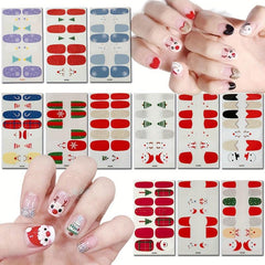 Christmas Nail Polish Stickers w/ Nail Files - Snowflake Design - Xmas Parties