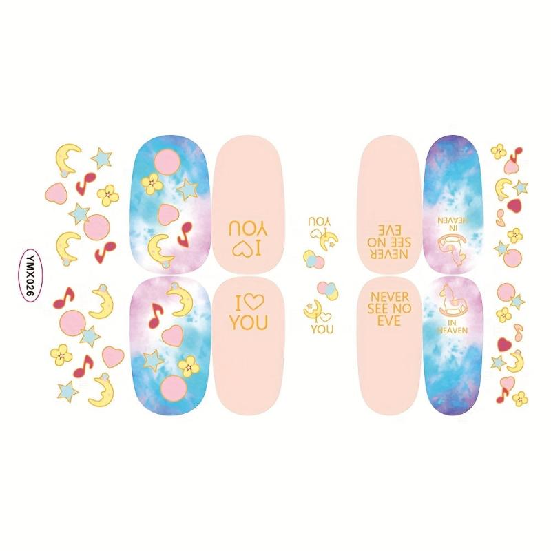 10pcs Plaid Nail Stickers Self Adhesive Nail Decals for Easy Manicures