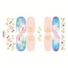 10pcs Plaid Nail Stickers Self Adhesive Nail Decals for Easy Manicures