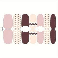 10pcs Plaid Nail Stickers Self Adhesive Nail Decals for Easy Manicures