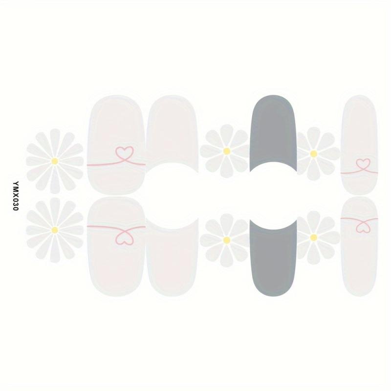 10pcs Plaid Nail Stickers Self Adhesive Nail Decals for Easy Manicures