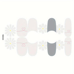 10pcs Plaid Nail Stickers Self Adhesive Nail Decals for Easy Manicures