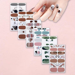 6pcs Nail Polish Stickers Self Adhesive Gel Nail Decals