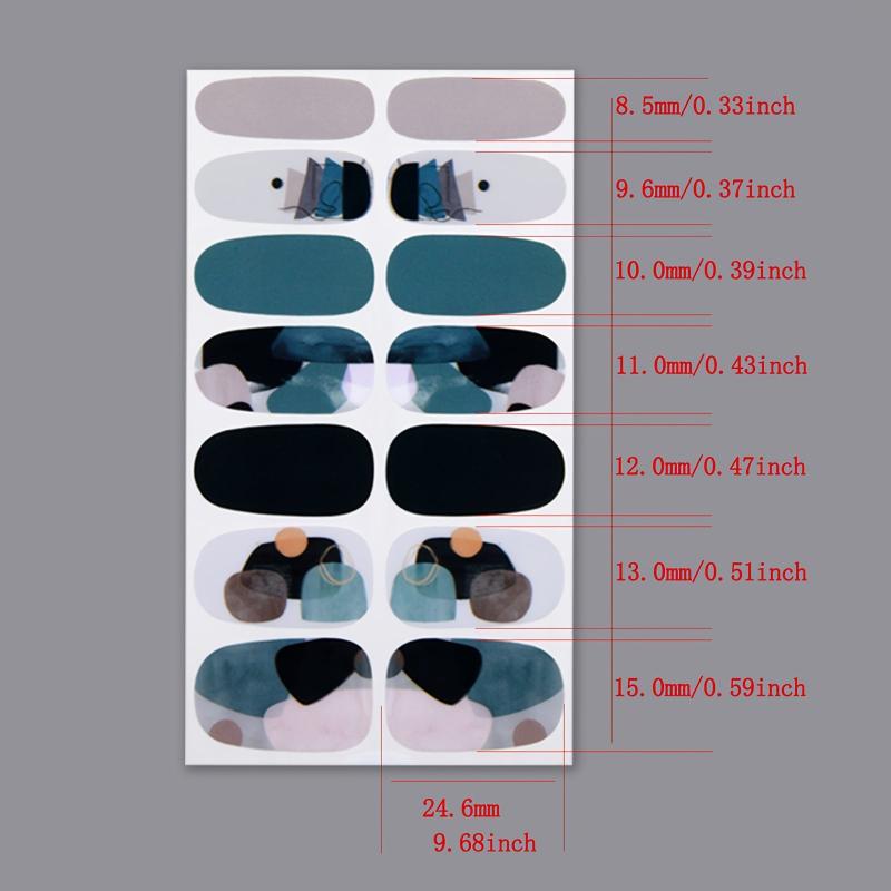6pcs Nail Polish Stickers Self Adhesive Gel Nail Decals