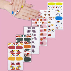 6pcs Nail Polish Stickers Self Adhesive Gel Nail Decals