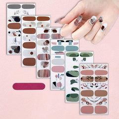 6pcs Nail Polish Stickers Self Adhesive Gel Nail Decals