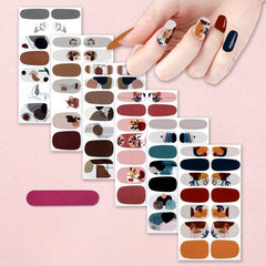 6pcs Nail Polish Stickers Self Adhesive Gel Nail Decals