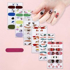 6pcs Nail Polish Stickers Self Adhesive Gel Nail Decals
