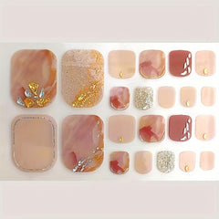 5 Sheets Toe Nail Polish Stickers Self Adhesive Toenail Decals with Nail Files