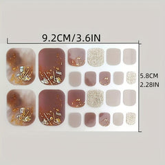5 Sheets Toe Nail Polish Stickers Self Adhesive Toenail Decals with Nail Files