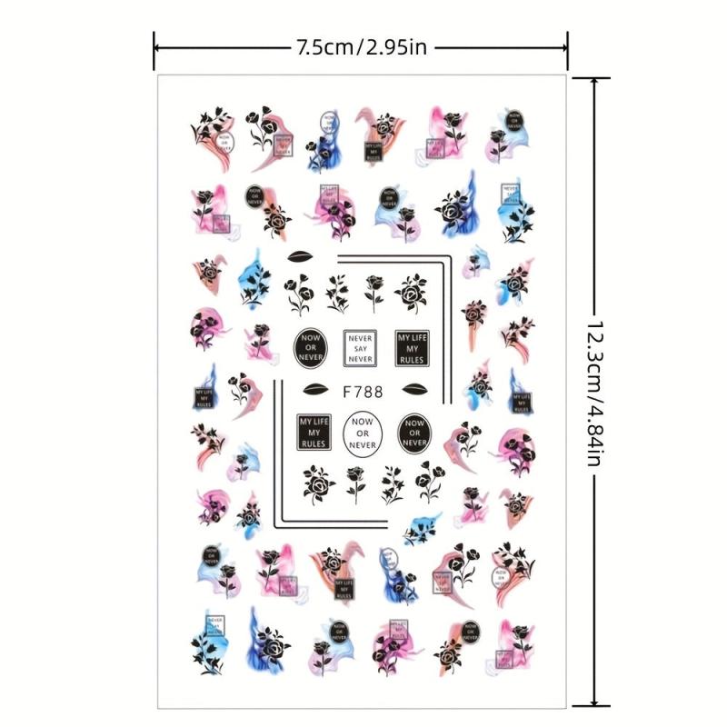 Maple Leaf Nail Art Stickers - Self Adhesive Nail Decals