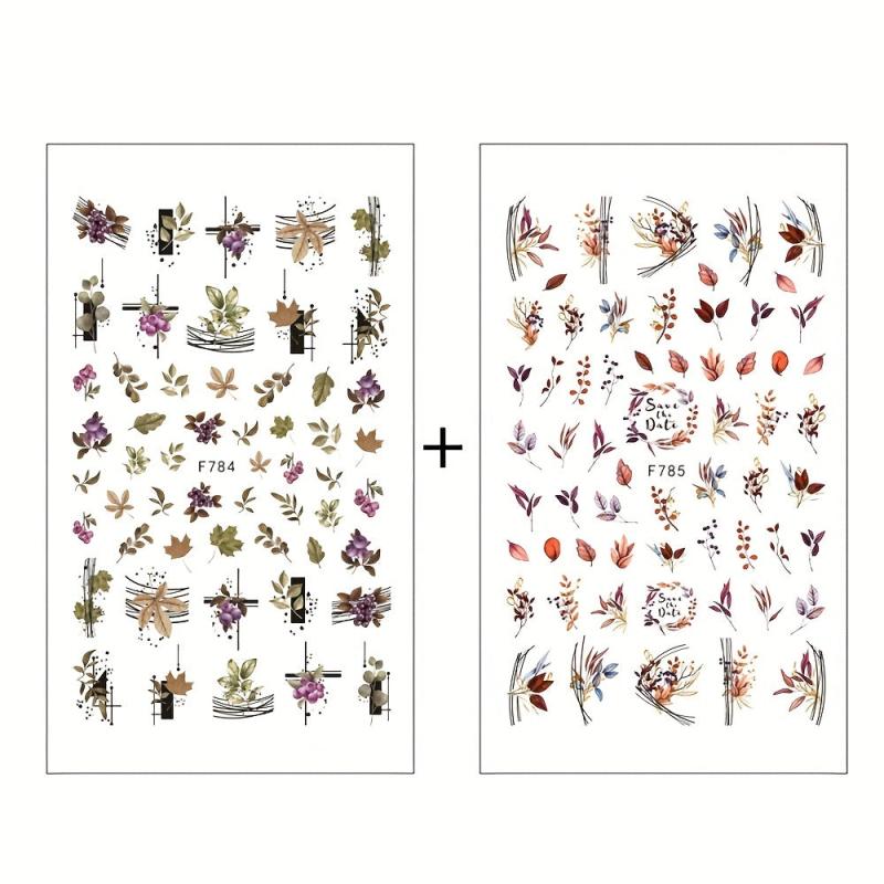Maple Leaf Nail Art Stickers - Self Adhesive Nail Decals