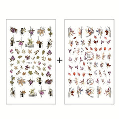 Maple Leaf Nail Art Stickers - Self Adhesive Nail Decals