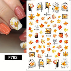 Maple Leaf Nail Art Stickers - Self Adhesive Nail Decals