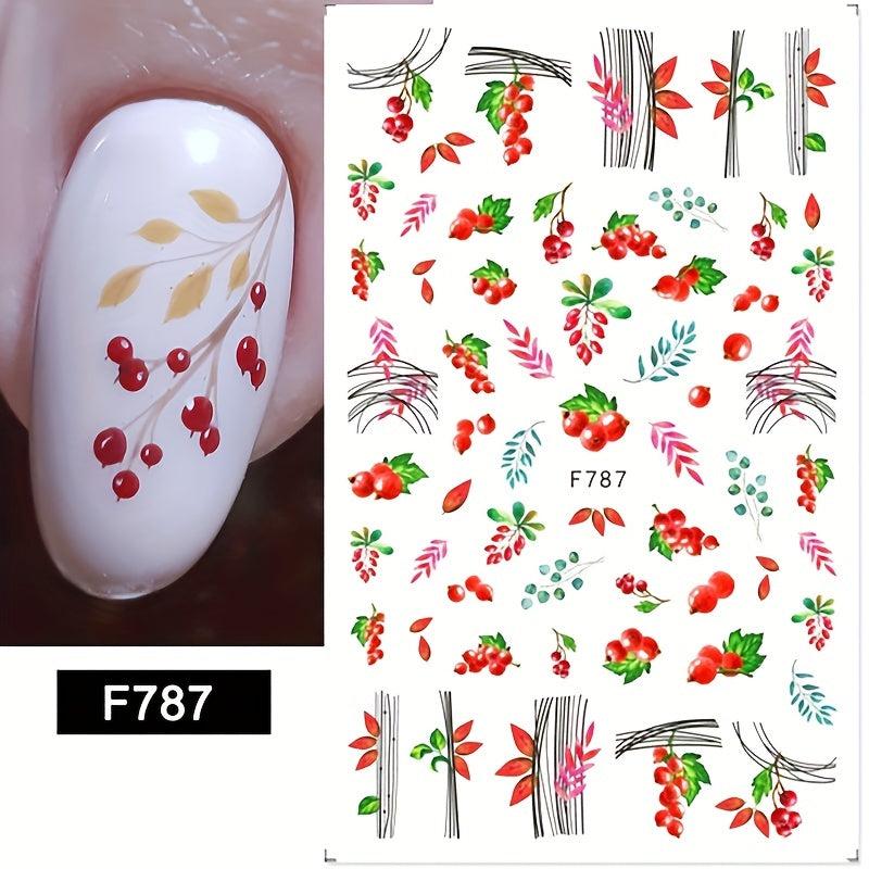 Maple Leaf Nail Art Stickers - Self Adhesive Nail Decals