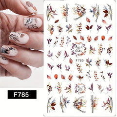 Maple Leaf Nail Art Stickers - Self Adhesive Nail Decals