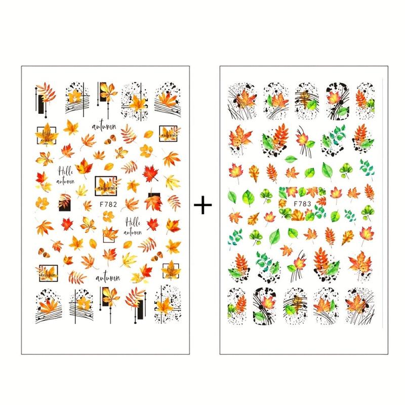 Maple Leaf Nail Art Stickers - Self Adhesive Nail Decals