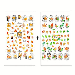 Maple Leaf Nail Art Stickers - Self Adhesive Nail Decals