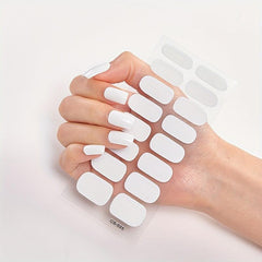 144pcs Solid Nail Art Polish Strips Self Adhesive Full Wrap Nail Decals