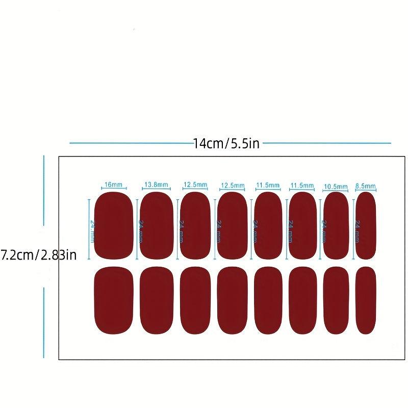 144pcs Solid Nail Art Polish Strips Self Adhesive Full Wrap Nail Decals