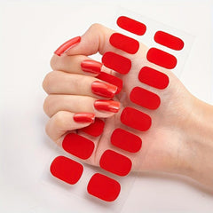 144pcs Solid Nail Art Polish Strips Self Adhesive Full Wrap Nail Decals