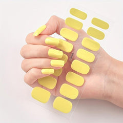 144pcs Solid Nail Art Polish Strips Self Adhesive Full Wrap Nail Decals