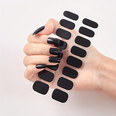 144pcs Solid Nail Art Polish Strips Self Adhesive Full Wrap Nail Decals