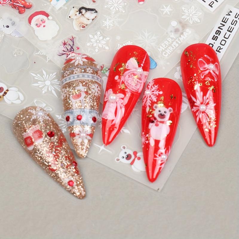 Christmas Nail Art Stickers Santa Claus Snowflake Elk Nail Decals