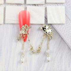 10pcs Cupid Wings Nail Charms with Rhinestones for Manicure