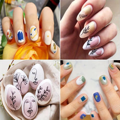 Christmas Nail Art Stickers 3D Laser Winter Nail Decals