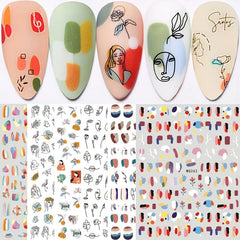 Christmas Nail Art Stickers 3D Laser Winter Nail Decals