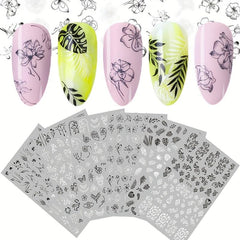 Christmas Nail Art Stickers 3D Laser Winter Nail Decals