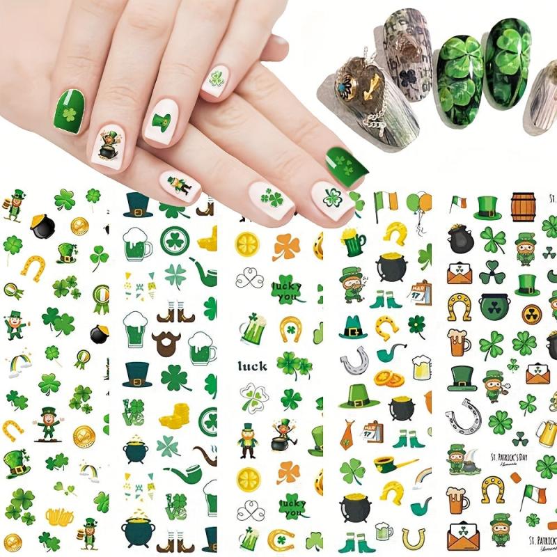 Christmas Nail Art Stickers 3D Laser Winter Nail Decals
