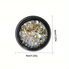 Golden Red Green AB Crystal Glass Gems for Nail Art