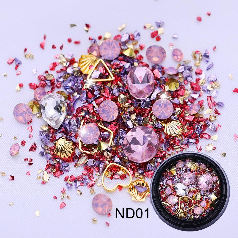 Golden Red Green AB Crystal Glass Gems for Nail Art