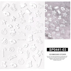 Snowflake Christmas Nail Stickers Adhesive Decals for Holiday Manicures