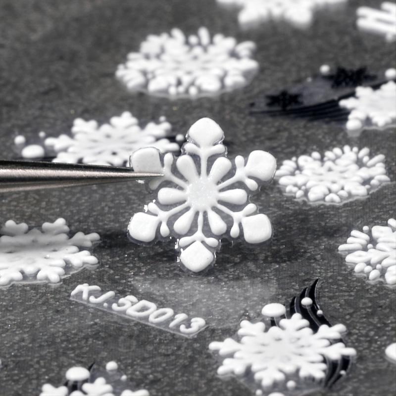 Snowflake Christmas Nail Stickers Adhesive Decals for Holiday Manicures