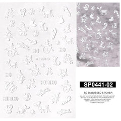 Snowflake Christmas Nail Stickers Adhesive Decals for Holiday Manicures