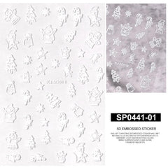 Snowflake Christmas Nail Stickers Adhesive Decals for Holiday Manicures