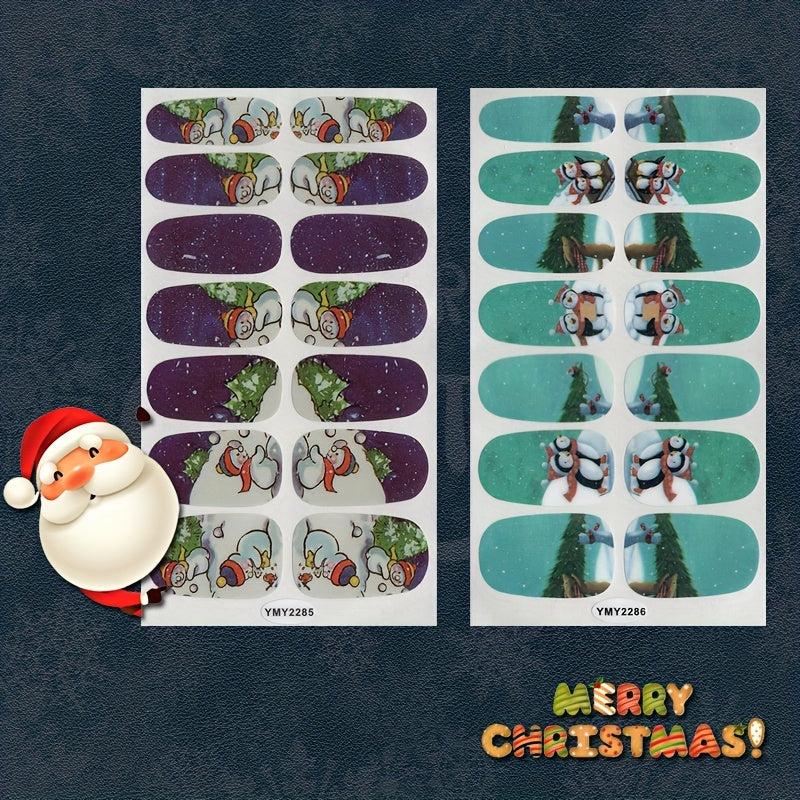 Christmas Nail Polish Stickers with 3 Nail Files - Xmas Parties
