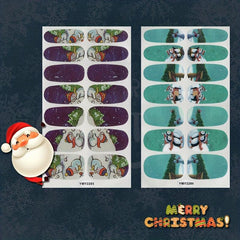 Christmas Nail Polish Stickers with 3 Nail Files - Xmas Parties