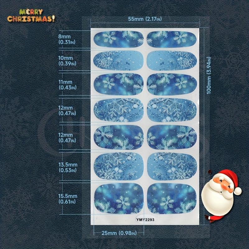 Christmas Nail Polish Stickers with 3 Nail Files - Xmas Parties