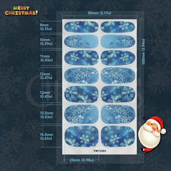 Christmas Nail Polish Stickers with 3 Nail Files - Xmas Parties